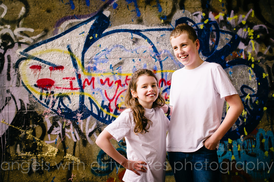 Hertfordshire child photographer fun sibling photo shoot