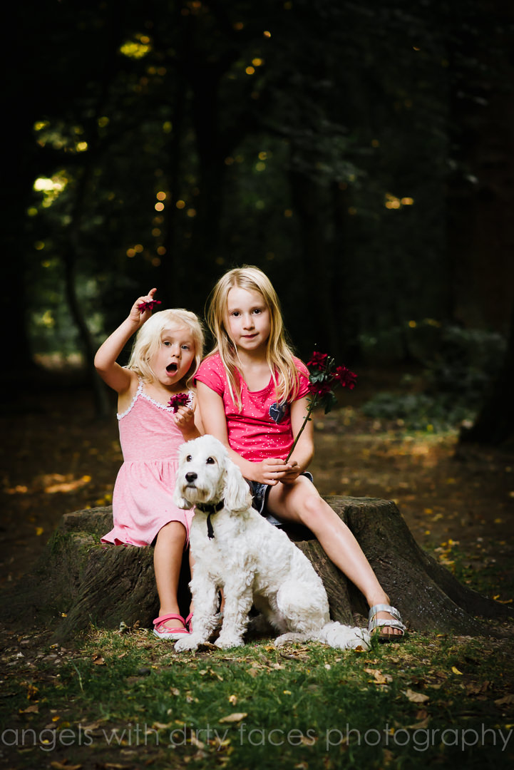 family photography in welwyn garden city including the family dog