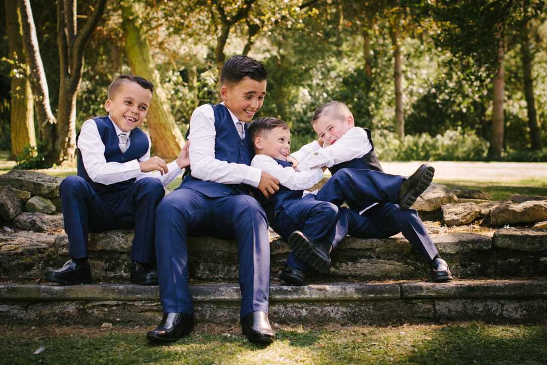 Boys fight with each other at Hertfordshire wedding