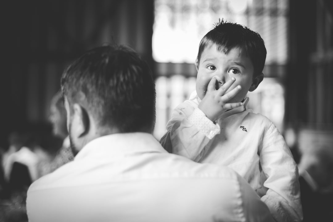 Children at weddings sometimes pick their noses!