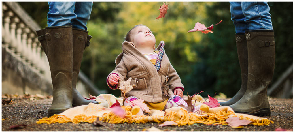 Autumn baby photography in Hertfordshire 