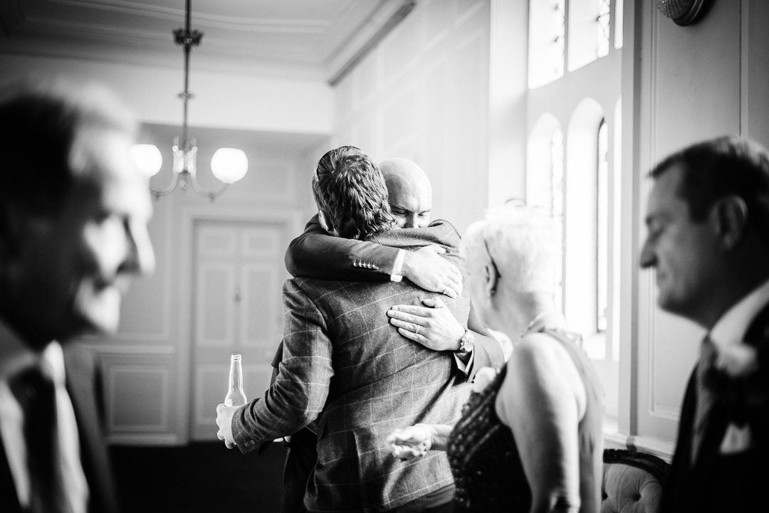 Tender moment photographed by Hertfordshire wedding photographer