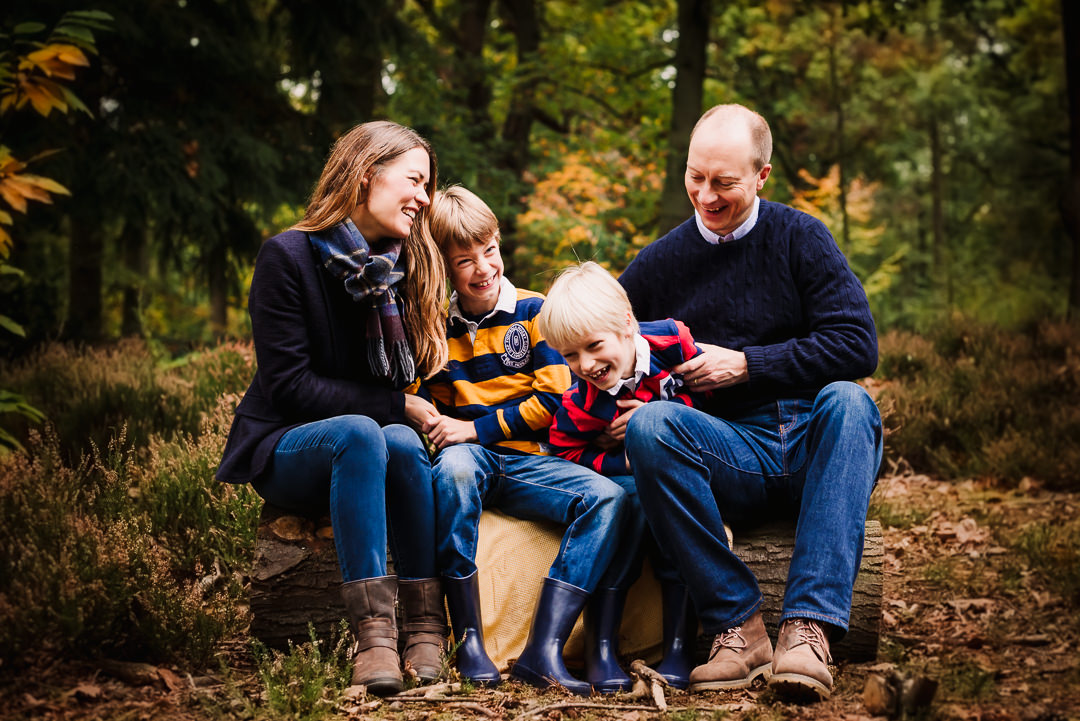 family photography set in hertfordshire woodland