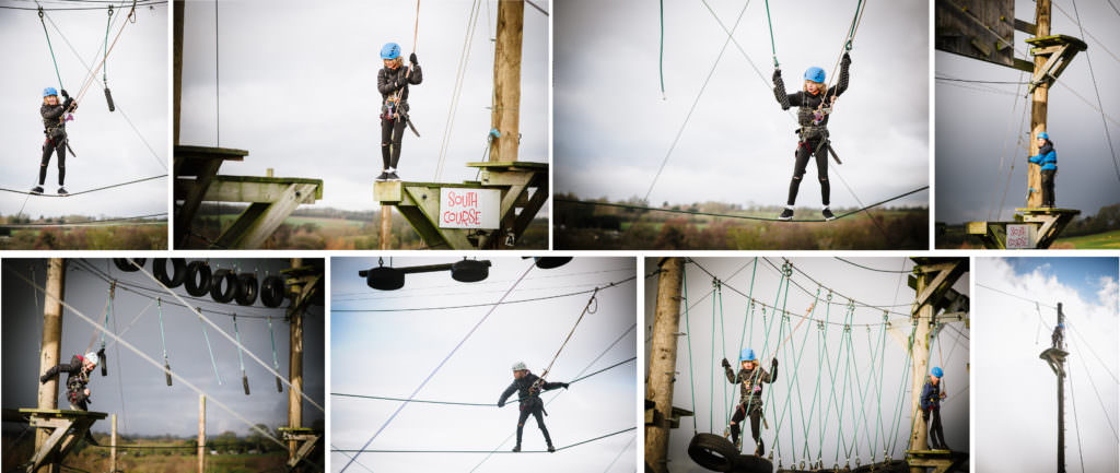 welwyn garden city photographer visits the high ropes for some fun