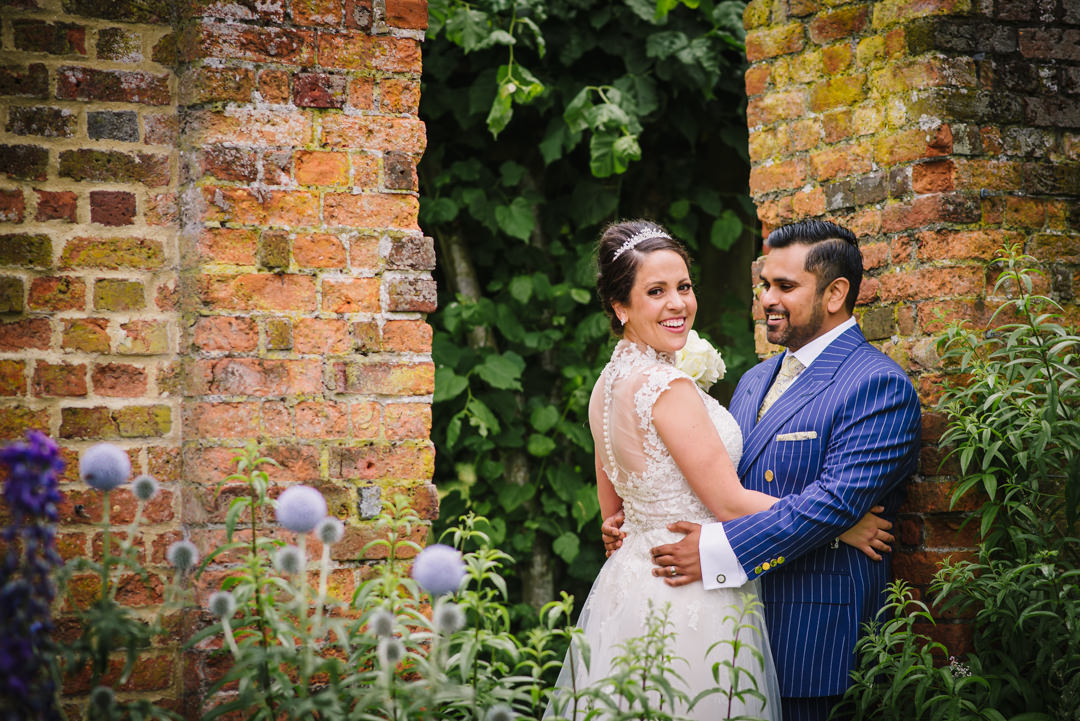 hatfield house portrait of bride and groom