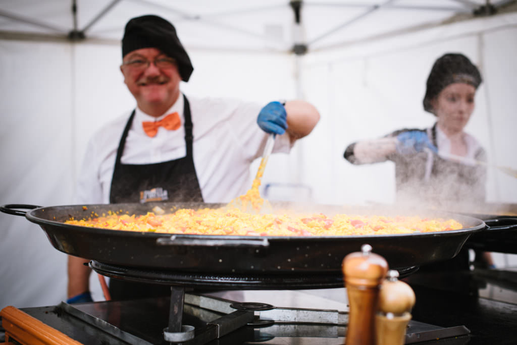 paella is served at hertfordshire party