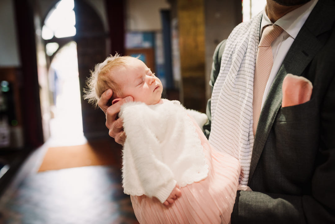 tiniest baby guests sleeps through harpenden wedding ceremony