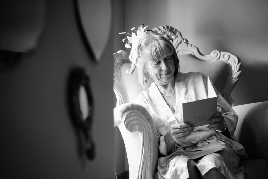 hertfordshire documentary wedding photographer captures a quite moment of the mother of the bride