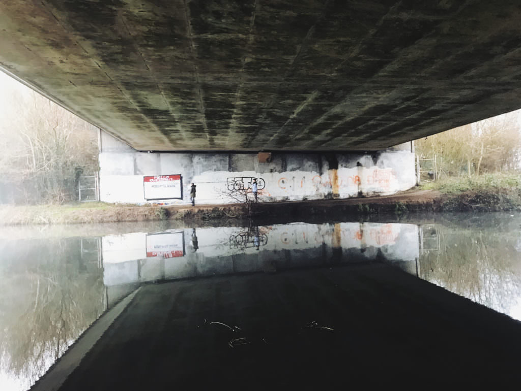 reflections under a bridge 