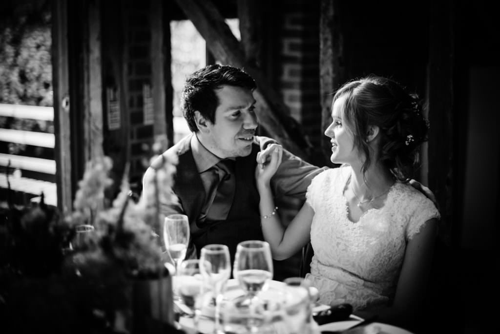 tender moment between bride and groom chosen as one of their Favourite Photos by their Hertfordshire Wedding Photographer