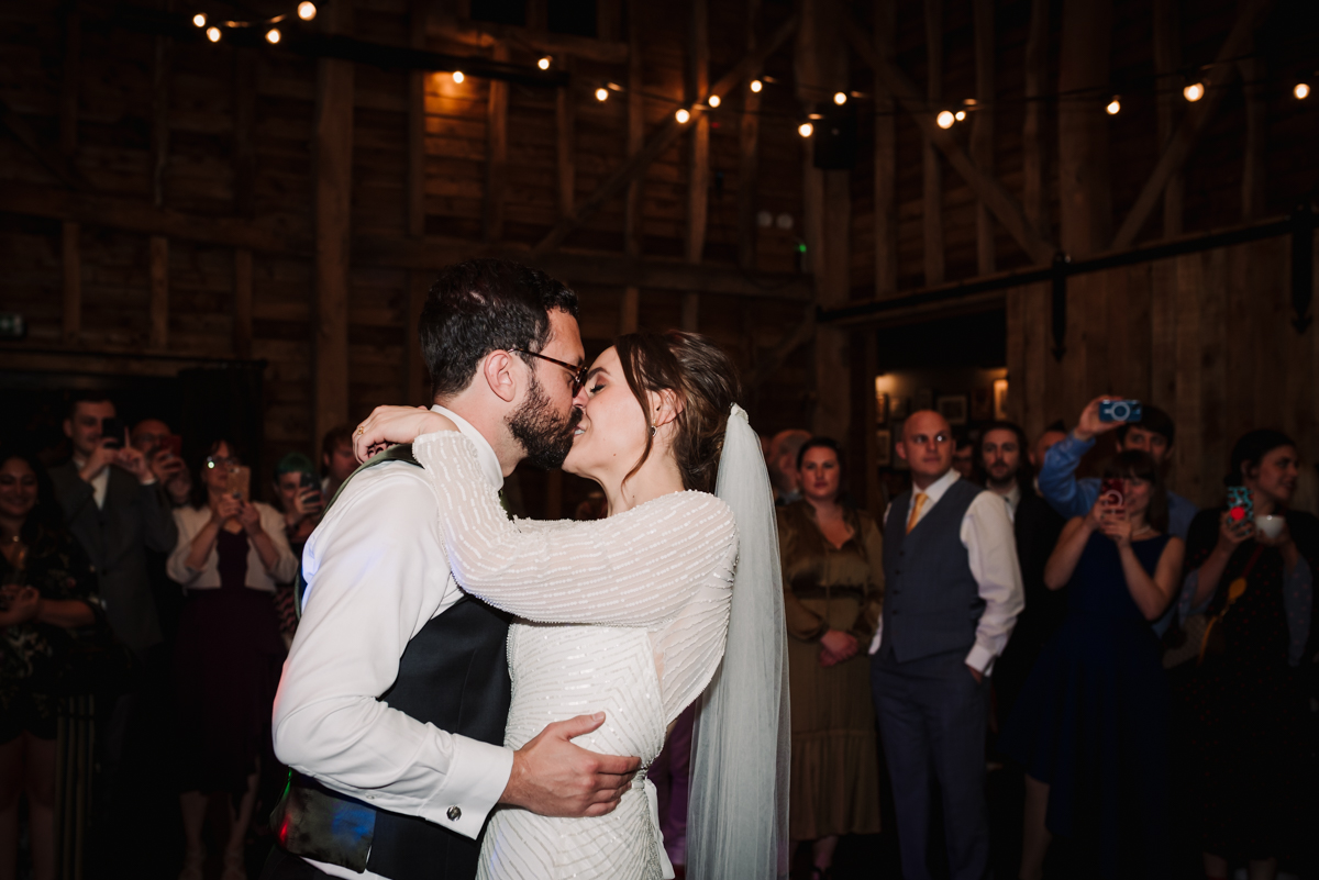 First dance at The Farmhouse at redcoats wedding reception